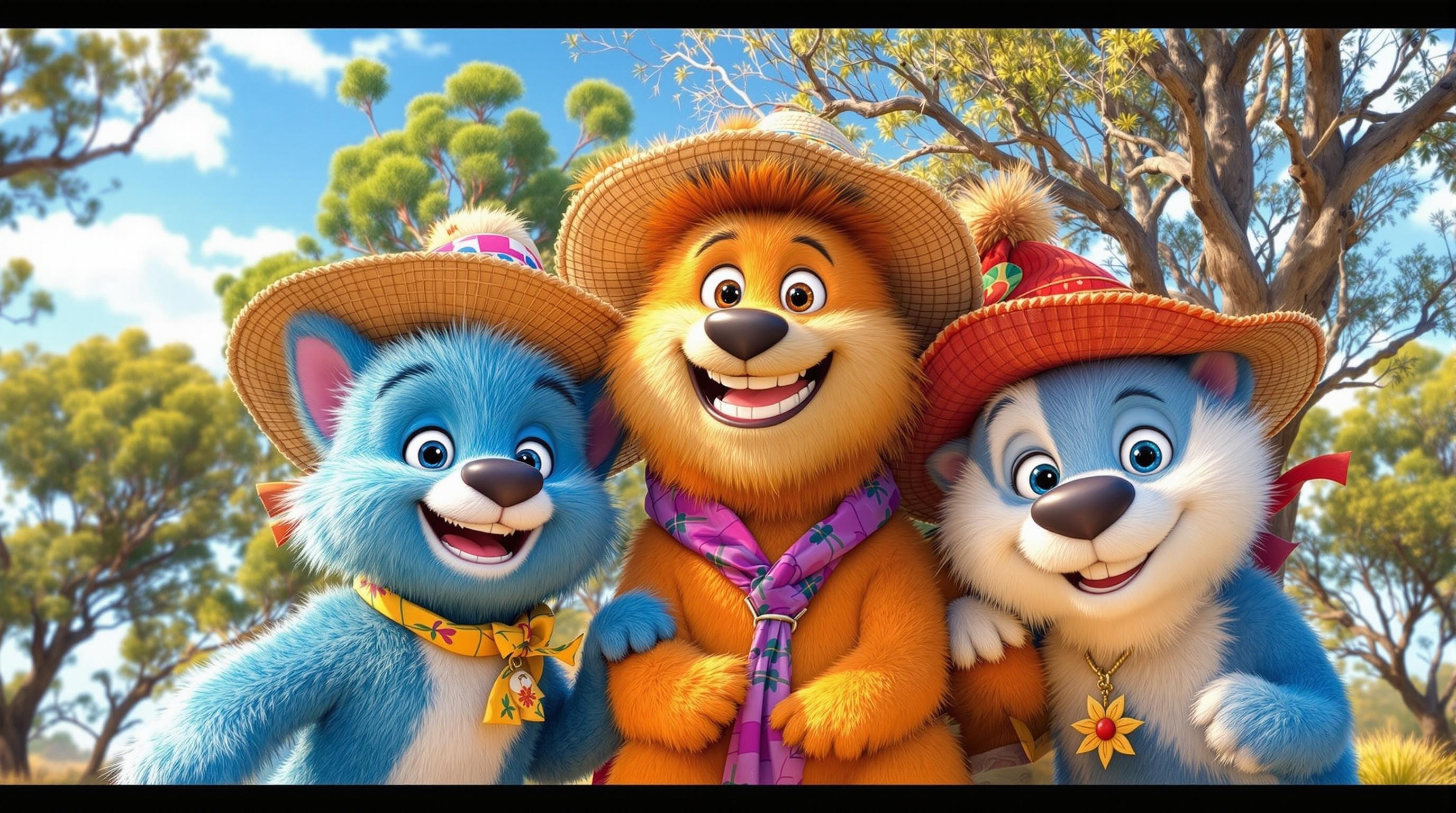 Vibrant Bluey Family Wallpaper