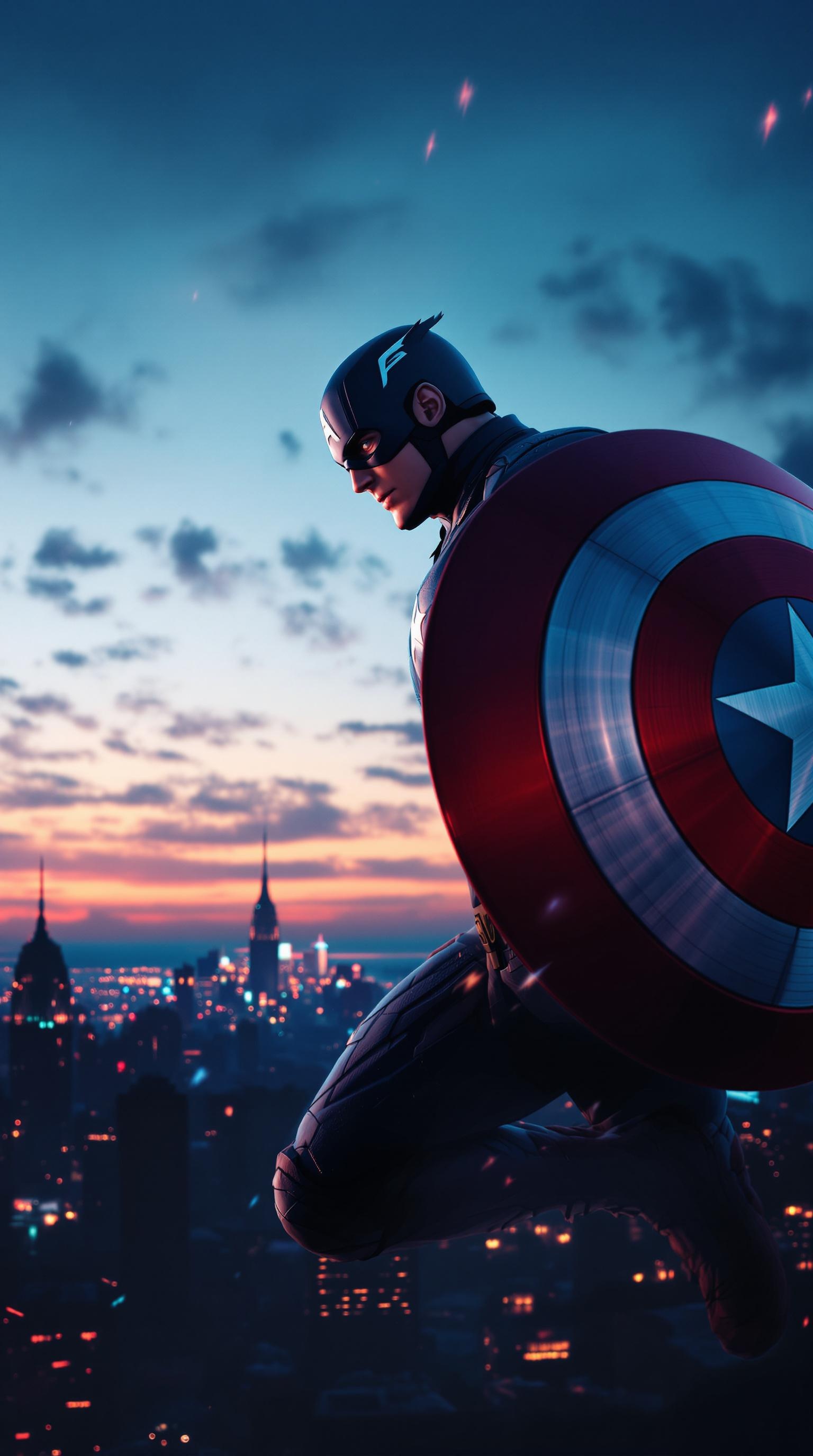 Vibrant Captain America Scene