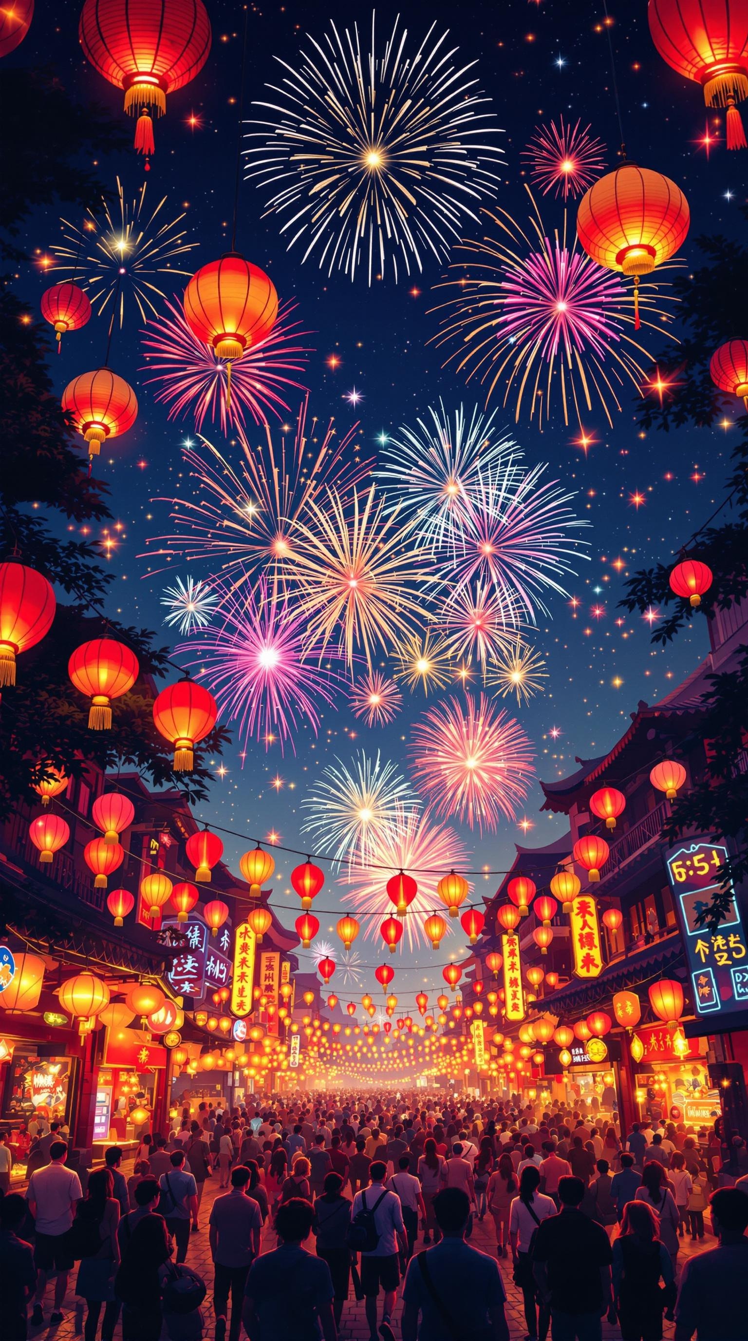 Vibrant Festival Night Wallpaper