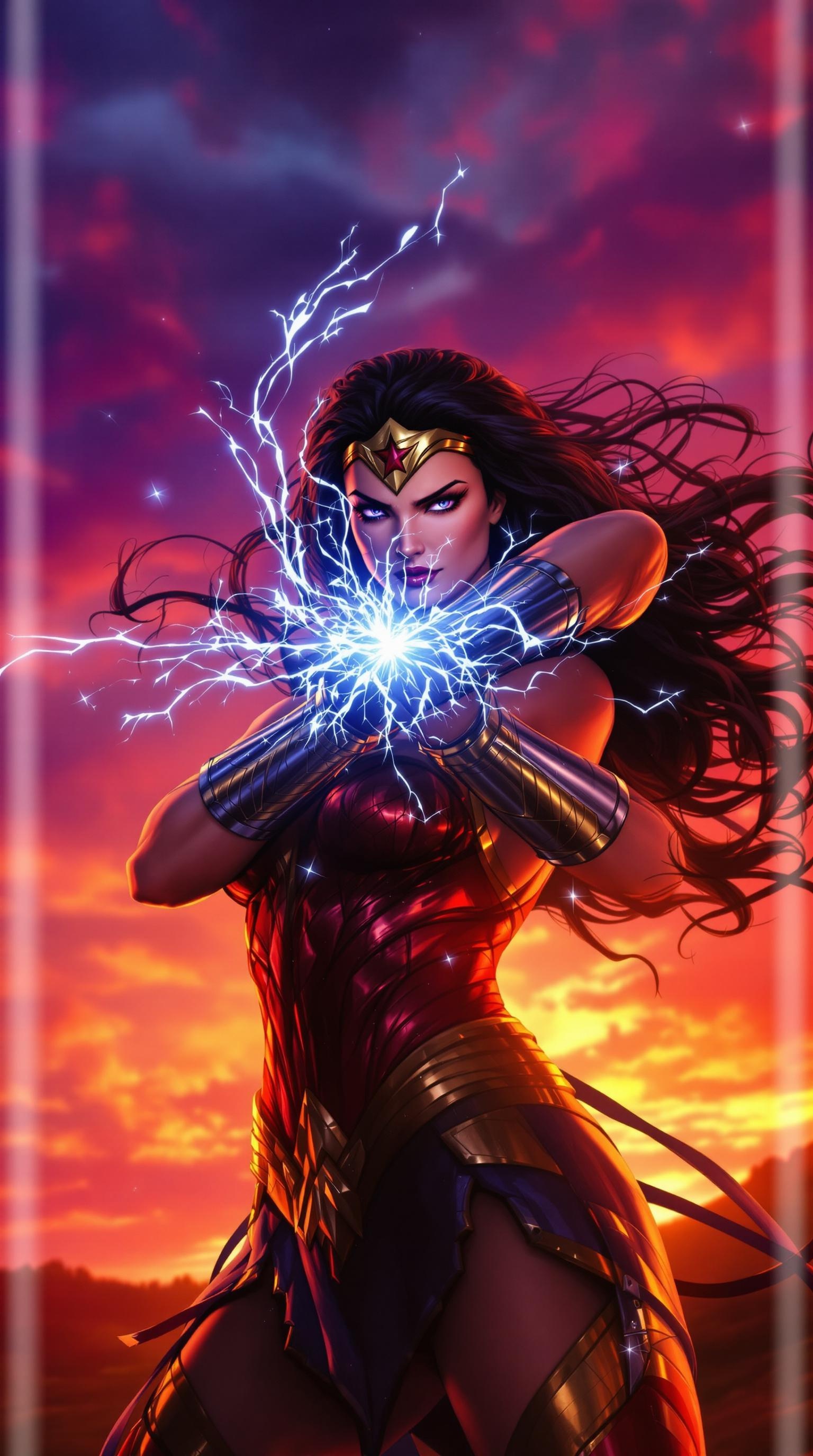 Vibrant Wonder Woman Action