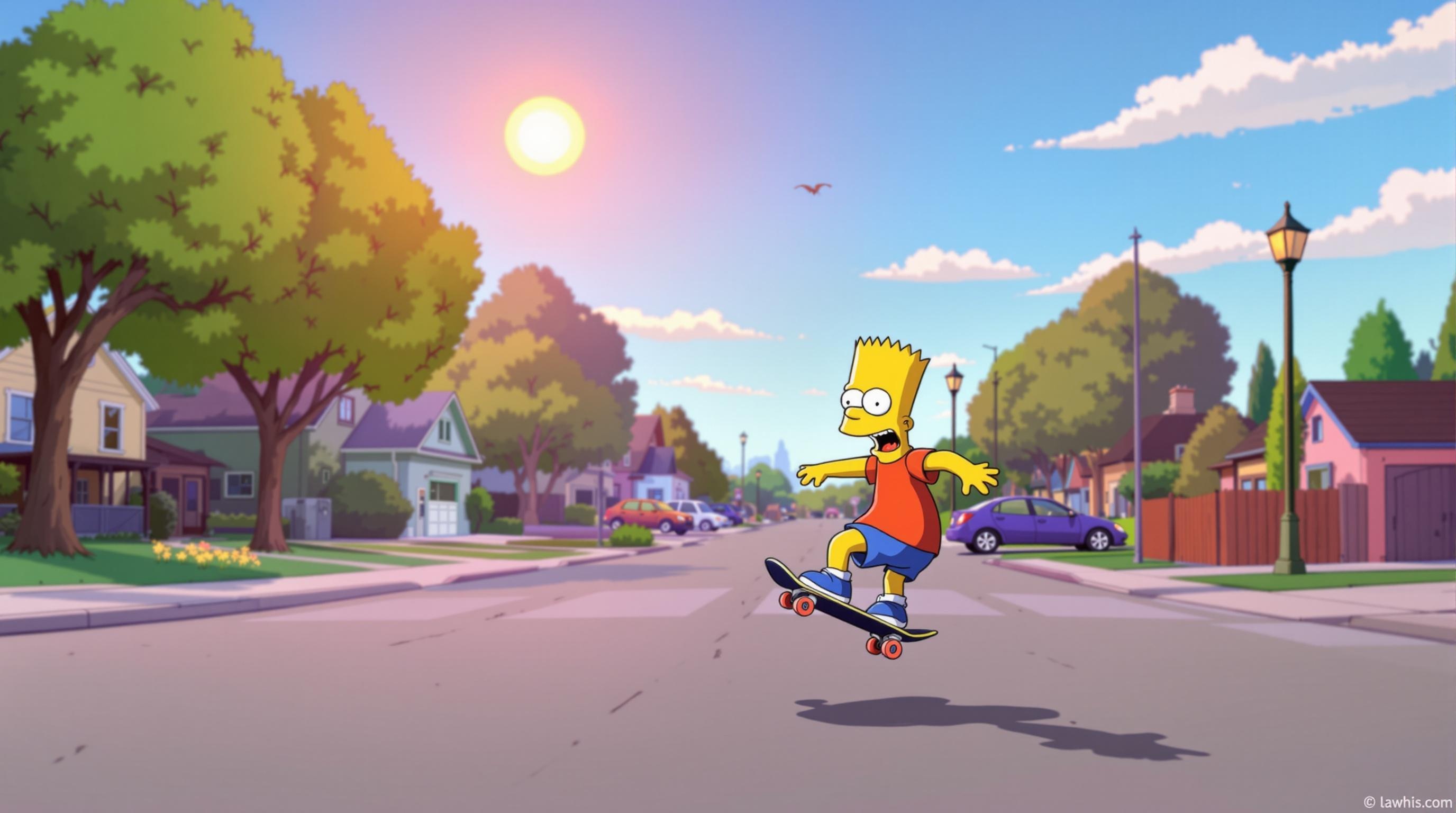 Vintage Bart Skateboard Scene