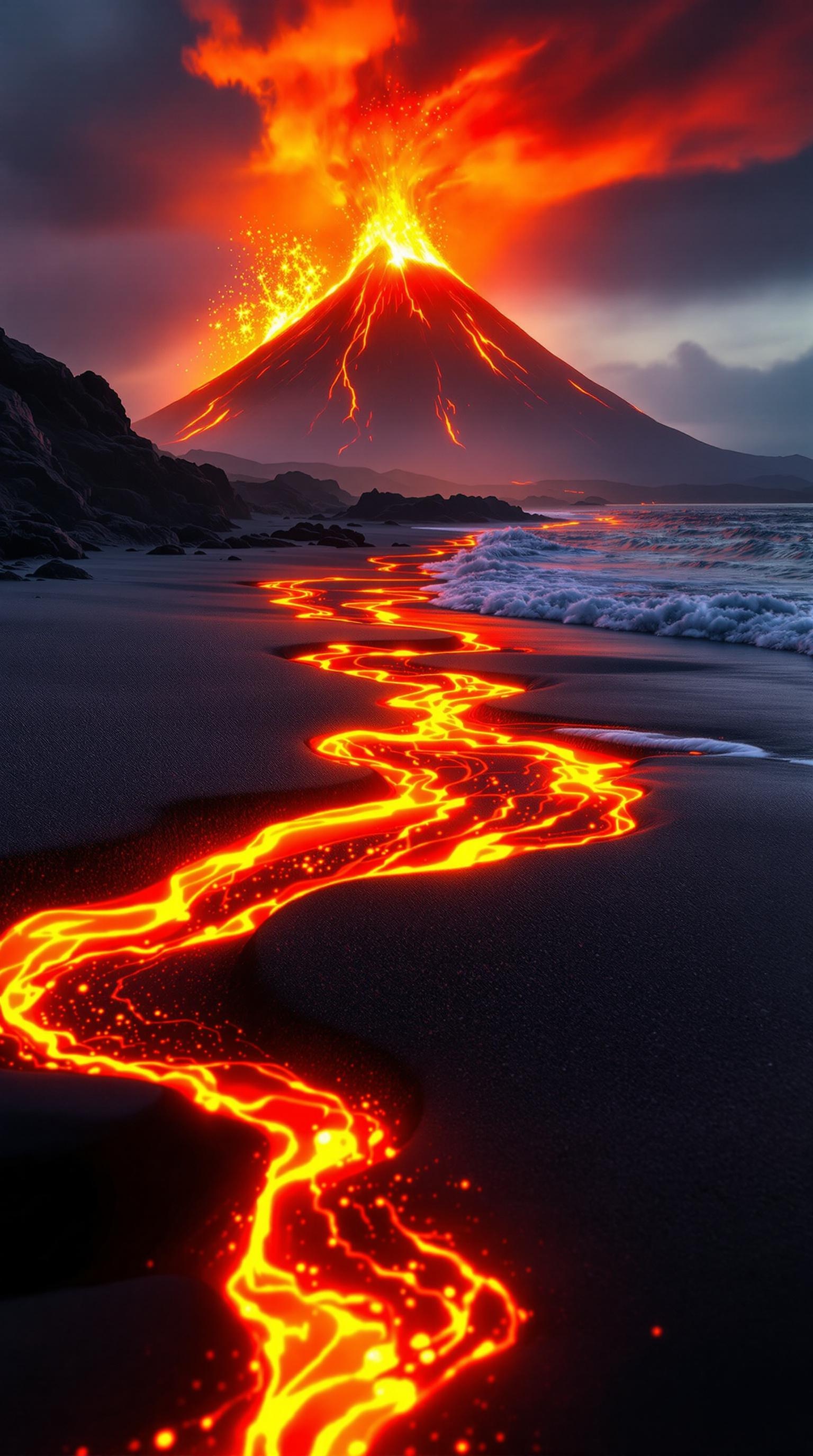 Volcanic Beach Surreal