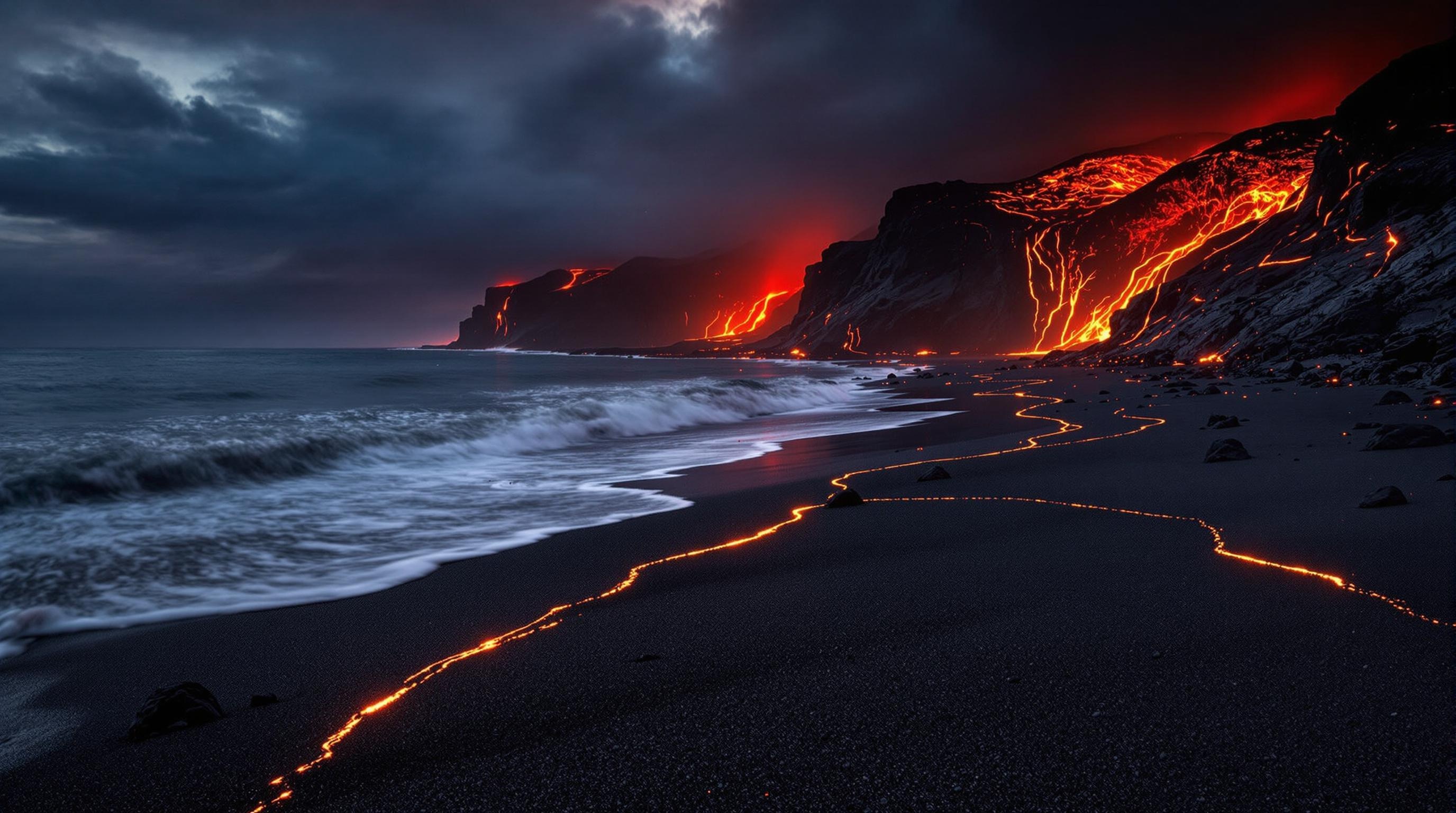 Volcanic Beach Wallpaper