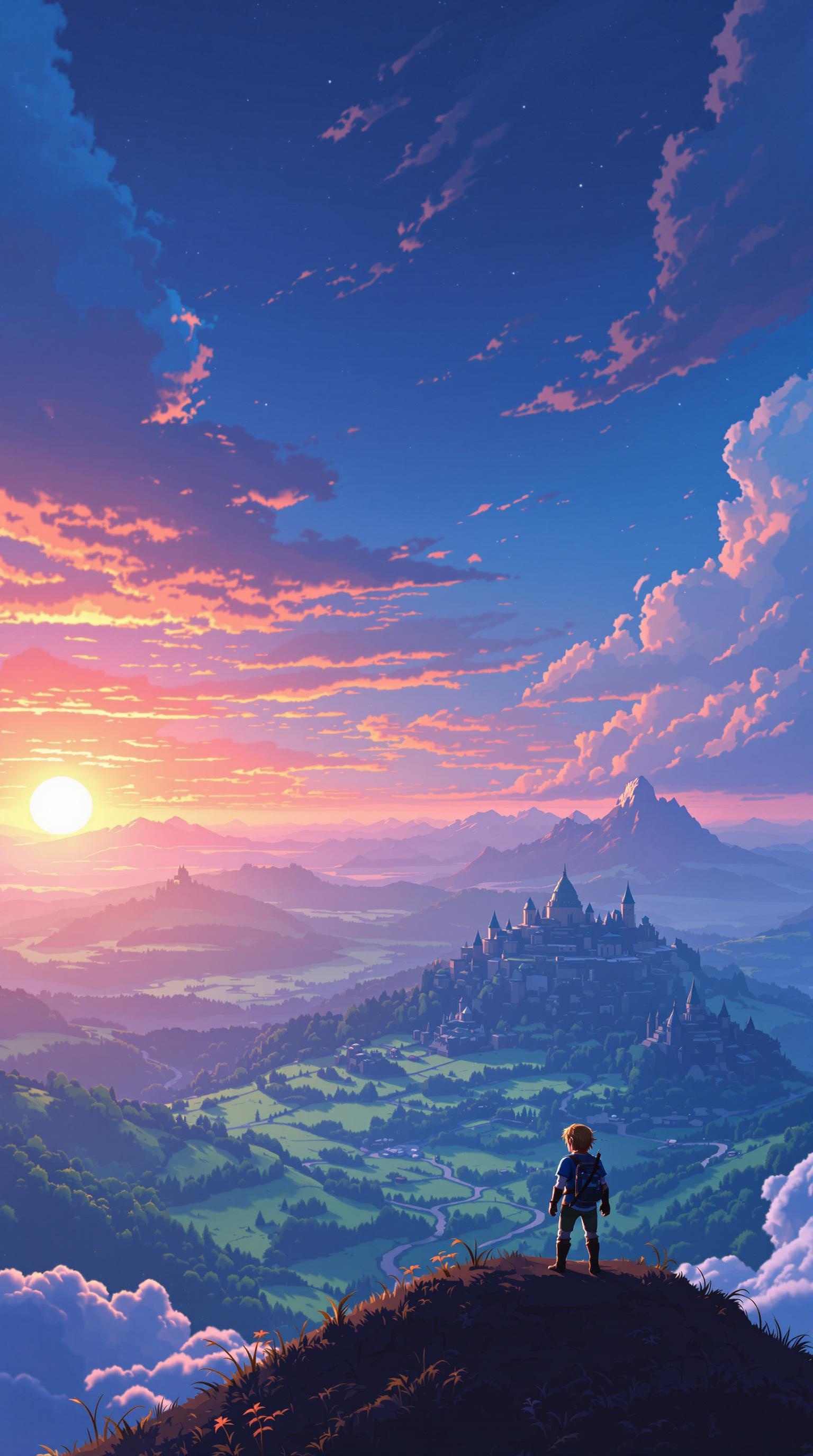 Zelda Sunset Silhouette